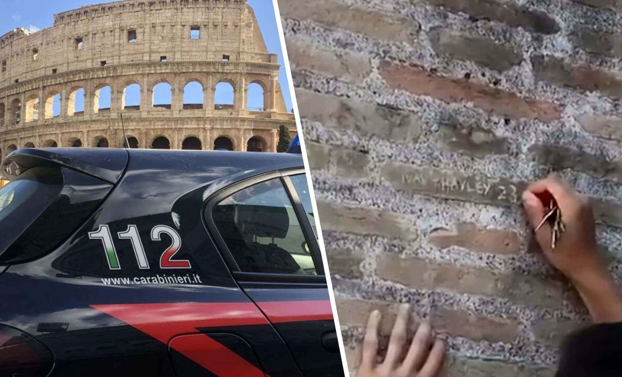 Turista Vandalizza Il Colosseo Identificato E Denunciato